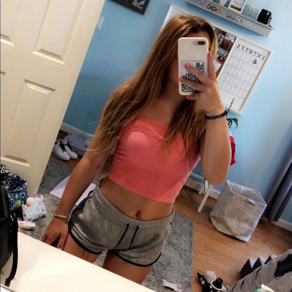 pink american eagle tube top